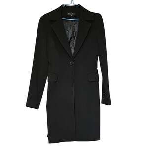 Black Trench Coat Tailored Silhouette Minimalist Design